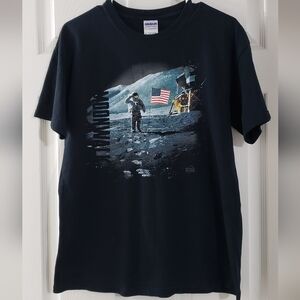 Black Space Shirt Moonwalk Graphic Tee
